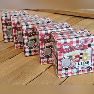 5 BOXES OFCANNING LIDS TWO LUMPS OF SUGAR 24 COUNT 120 TOTAL JAR BALL PRESERVING